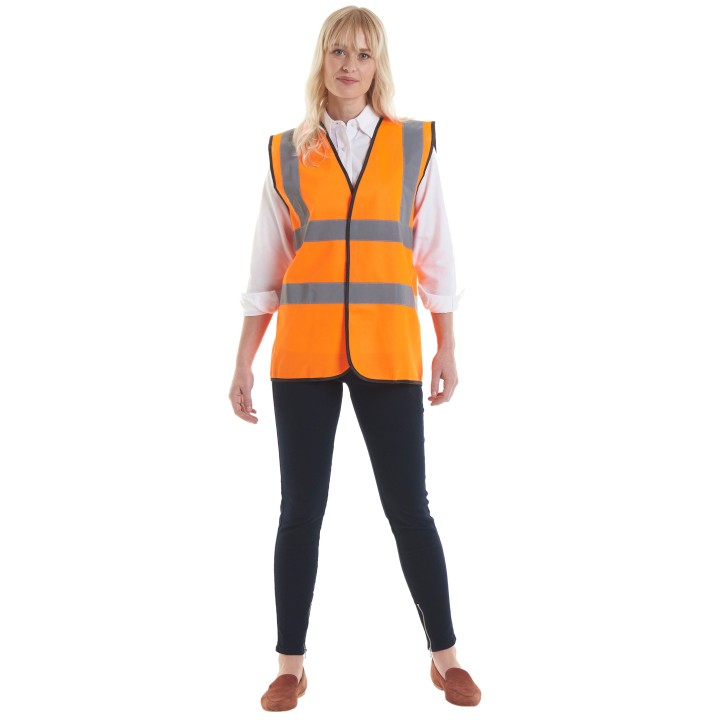 Gilet silhouetté haute visibilité mixte orange