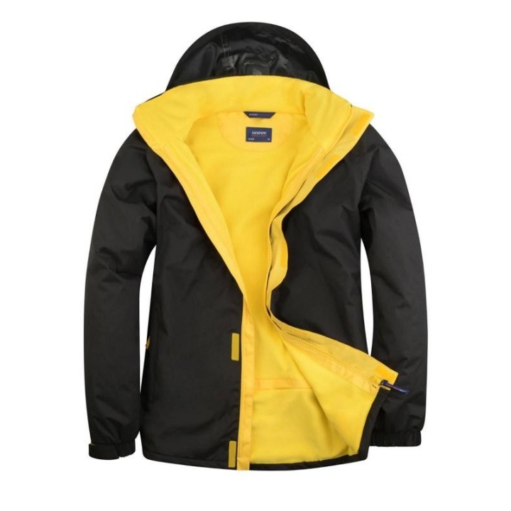 Veste de tracail coupe vent et loisirs Deluxe UNEEK jaune noir