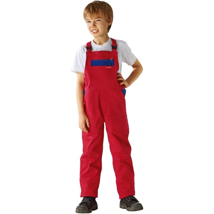 Salopette enfant coton rouge PLANAM l Sécurama