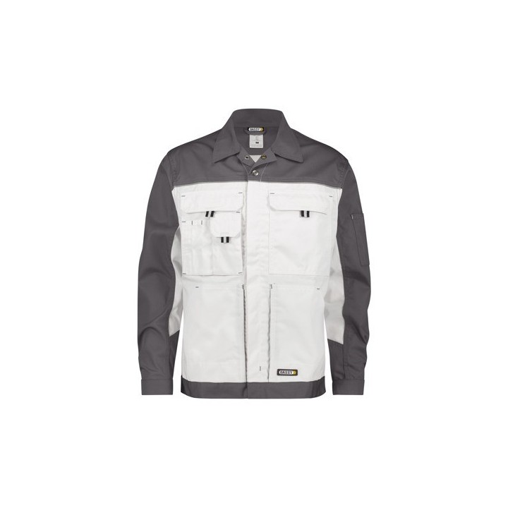 Veste de travail LUGANO DASSY blanc gris