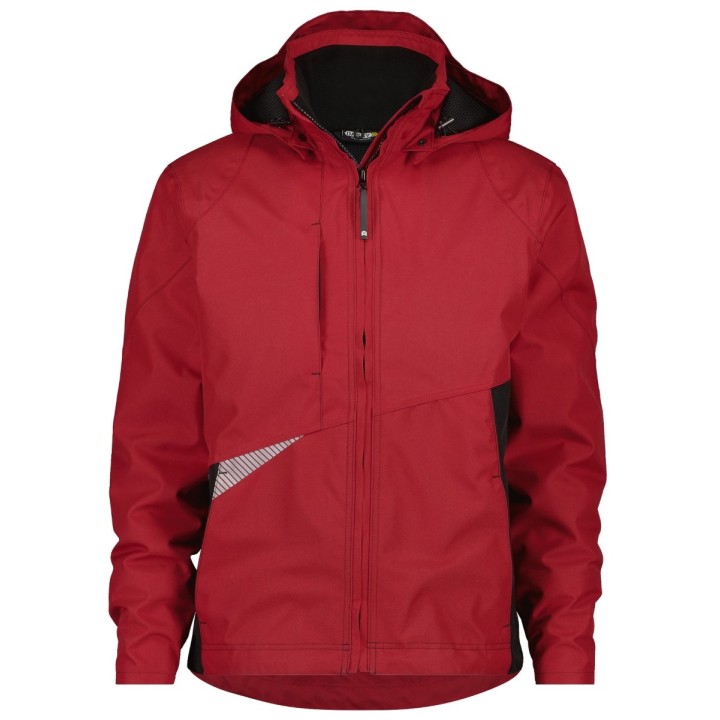 Veste de travail imperméable et coupe vent SOFTSHELL HYPER Dassy rouge noir