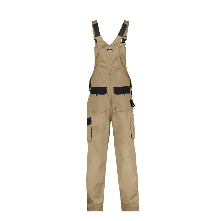 Cotte de travail à bretelle BICOLORE Versaille DASSY sable dos