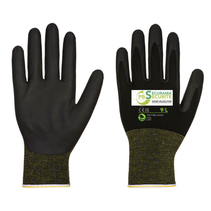 Gants de travail super confort mousse de nitrile bambou PB SECURITE