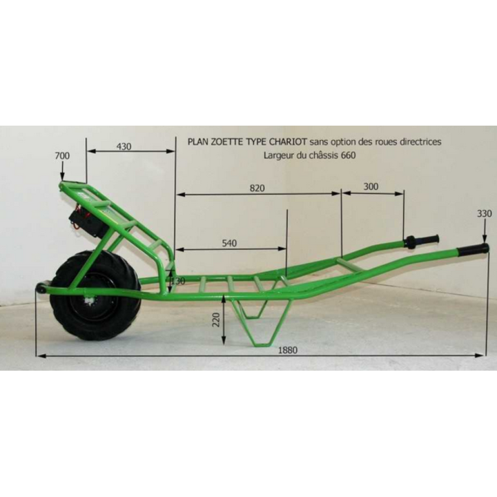 Plan de notre Brouette électrique EXTRA FOURRAGÈRE ZOETTE