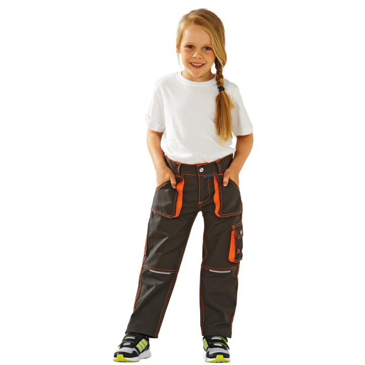 6112 pantalon junior PLANAM olive orange fille