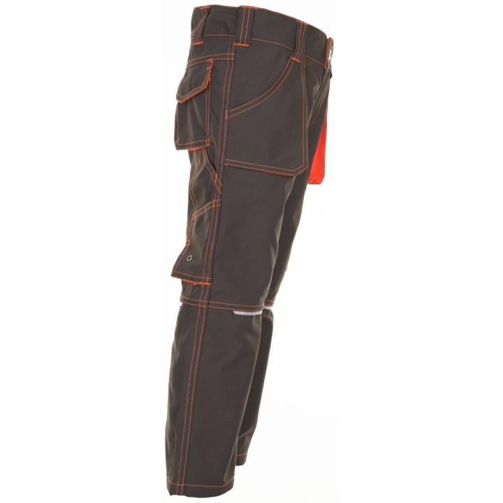 6112 pantalon junior PLANAM olive orange profil droit