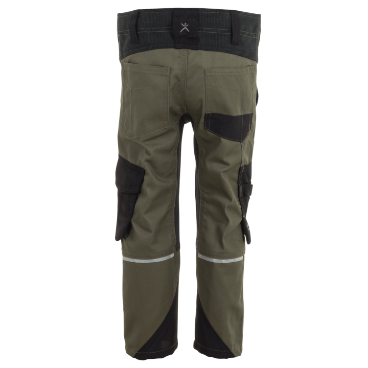 Pantalon enfant élasthanne NORIT PLANAM KIDS vert olive noir dos