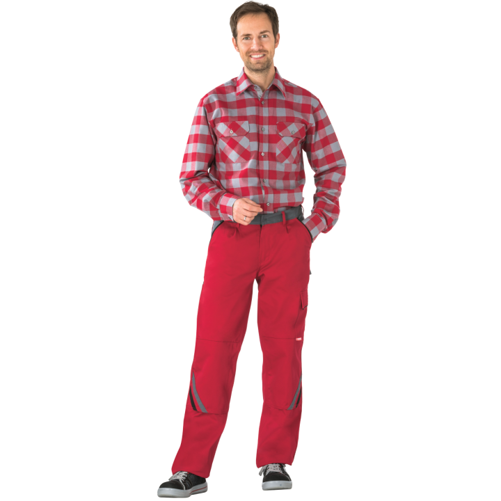 Pantalon de travail rouge ardoise noir highline planam
