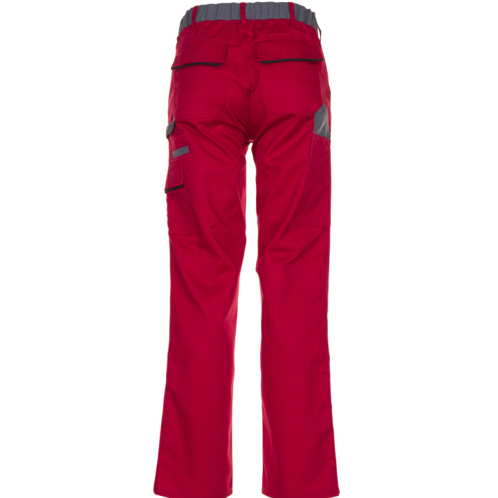 Pantalon de travail rouge ardoise noir highline planam profil dos
