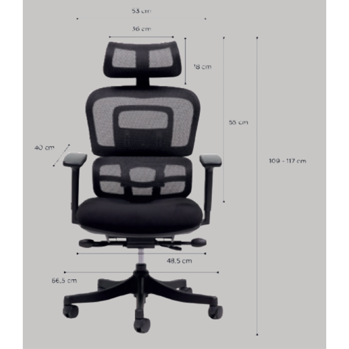 Chaise ergonomique de bureau PERCKO