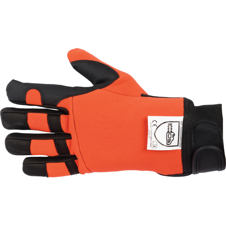 Gants anticoupure tronconneuse fluo Classe 1 (20m/s) 3232 dessus