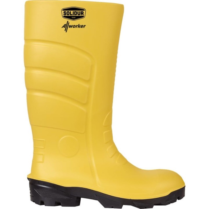 Botte de travail sécurité élevage S4 ALLWORKER  SOLIDUR jaune