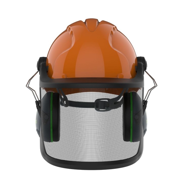 Casque forestier EVO 3 + visière grillagé M2 + anti bruit 31 dB JSP