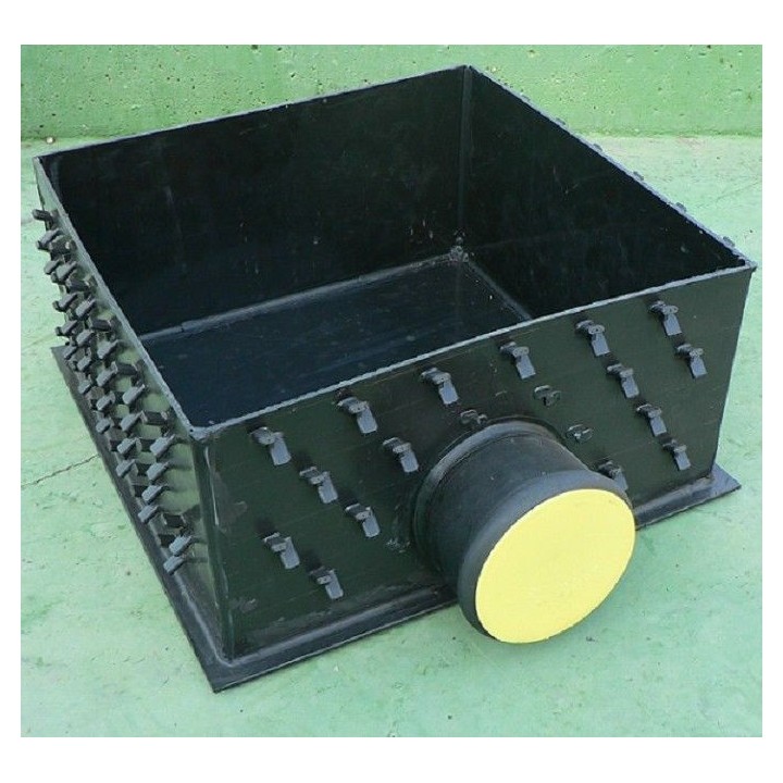 Regard collecteur Haut entrée latéral + grille Inox renforcée