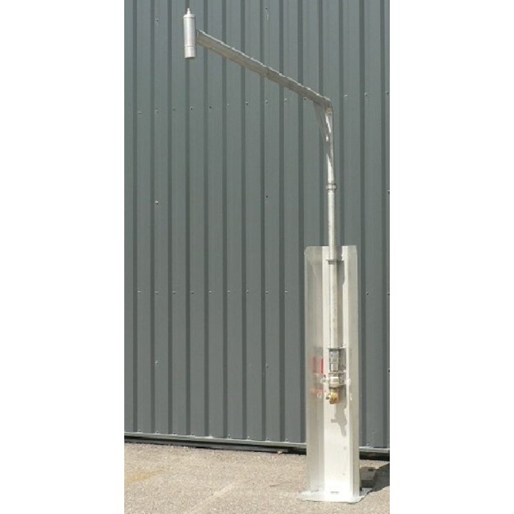 Potence colonne remplissage Inox FIXE hauteur 2.5 déport 2.3 m SOLHEAD