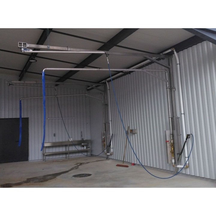 Potence colonne double remplissage et lavage INOX SOLHEAD sous hangard