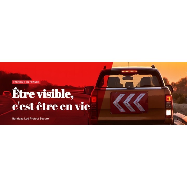 Bandeau sécurité de signalisation à leds blanc et rouge  LPS