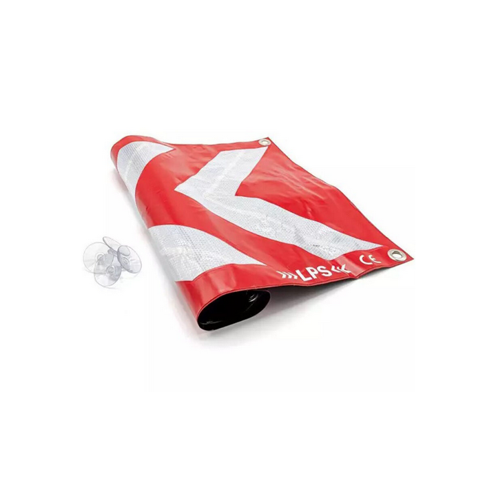 Bandeau sécurité de signalisation à leds blanc et rouge  LPS plié