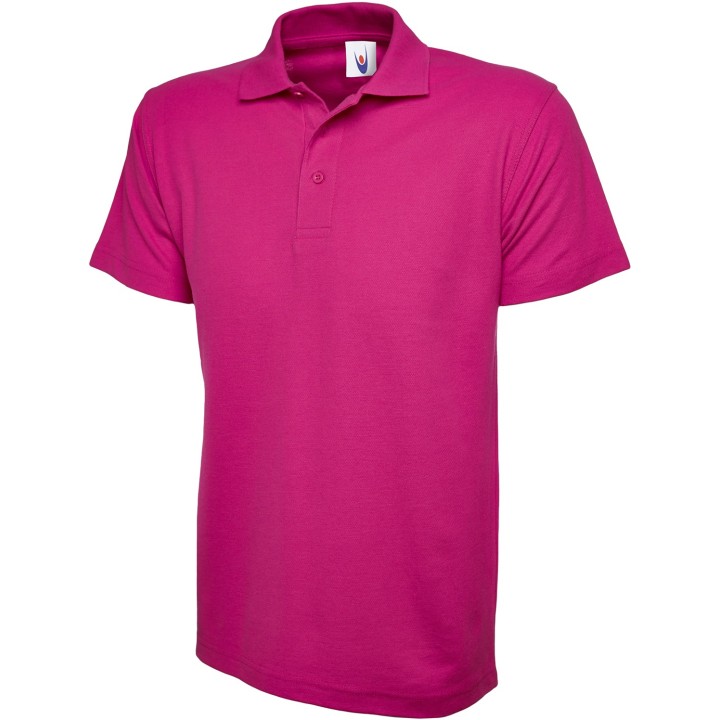 Polo homme manche courte noir 220 gr uneek UC101 rose flash