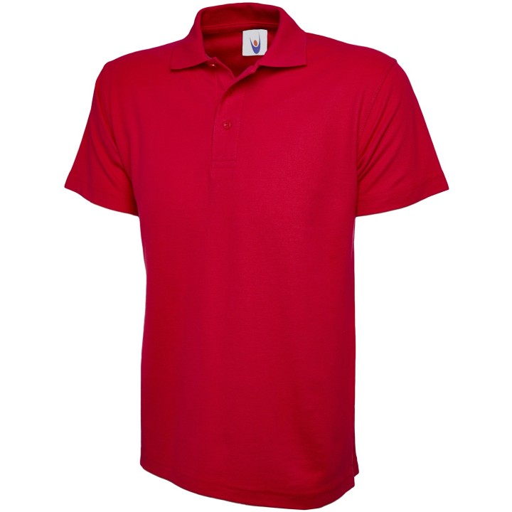 Polo homme manche courte noir 220 gr uneek UC101 rouge