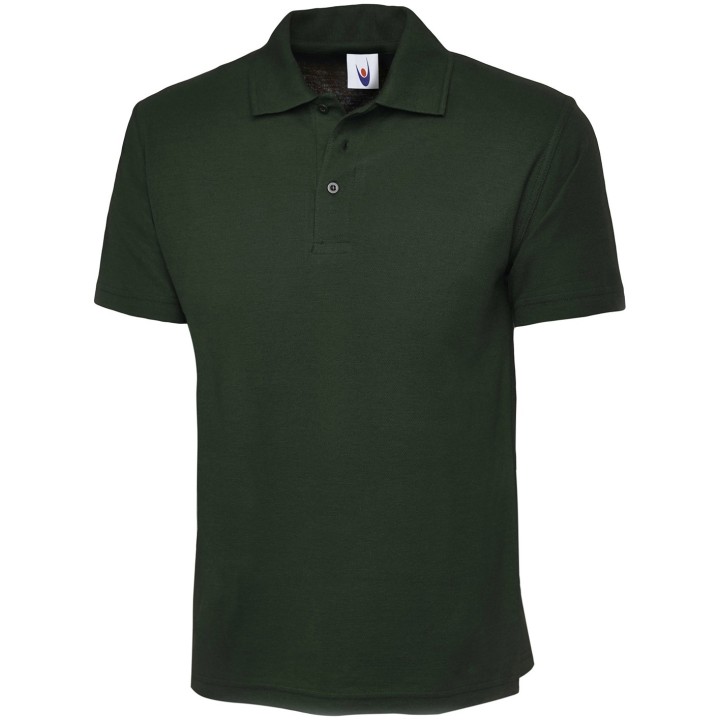 Polo homme manche courte noir 220 gr uneek UC101 vert bouteille