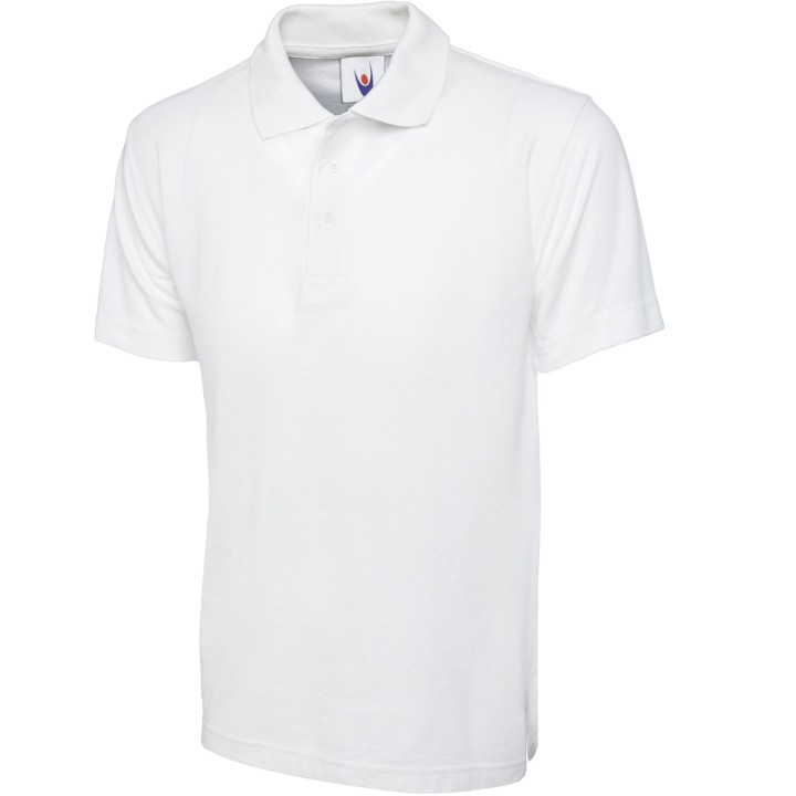 Polo homme manche courte noir 220 gr uneek UC101 blanc