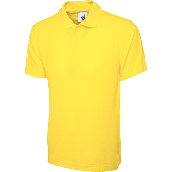 Polo homme manche courte noir 220 gr uneek UC101 jaune