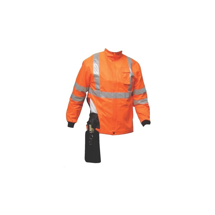 Veste haute visibilite orange debrousaillage