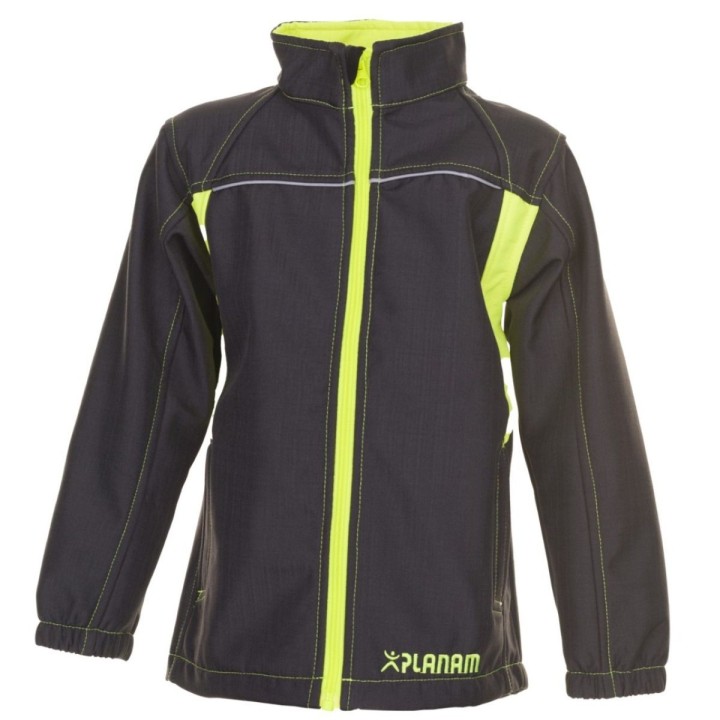 Veste Softshell enfant BASALT NEON Planam anthracite jaune | Sécurama
