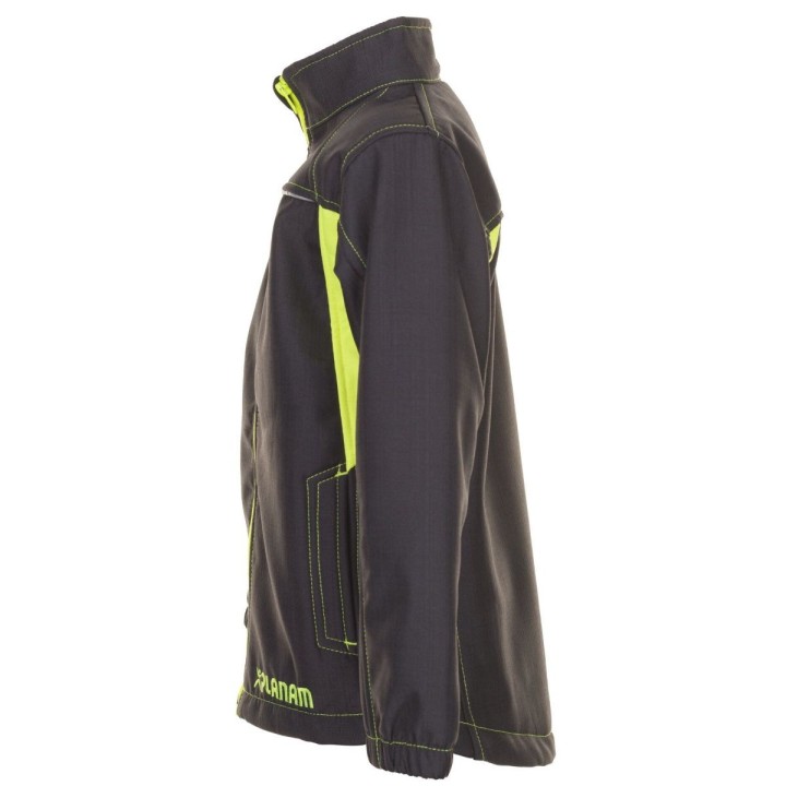 Veste Softshell enfant BASALT NEON Planam anthracite jaune | Sécurama