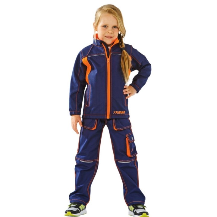 Veste Softshell enfant BASALT NEON Planam marine orange | Sécurama