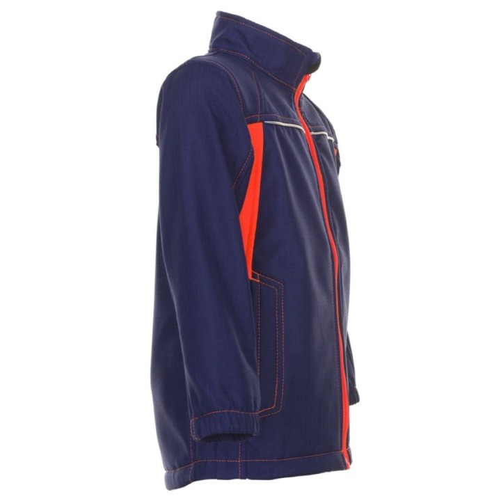 Veste Softshell enfant BASALT NEON Planam marine orange | Sécurama