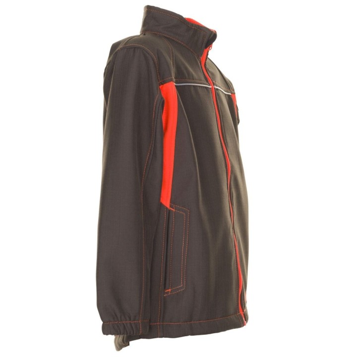 Veste Softshell enfant BASALT NEON Planam vert olive orange | Sécurama
