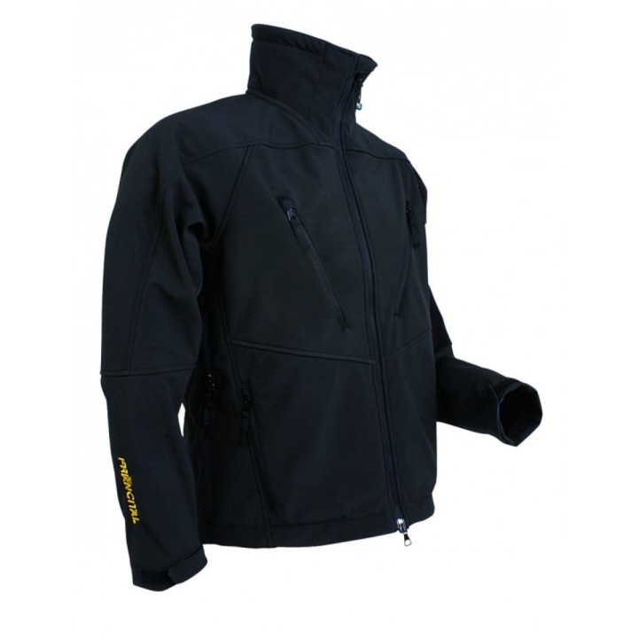 Veste softshell chasse travail extérieur KOUVOLA FRANCITAL noir