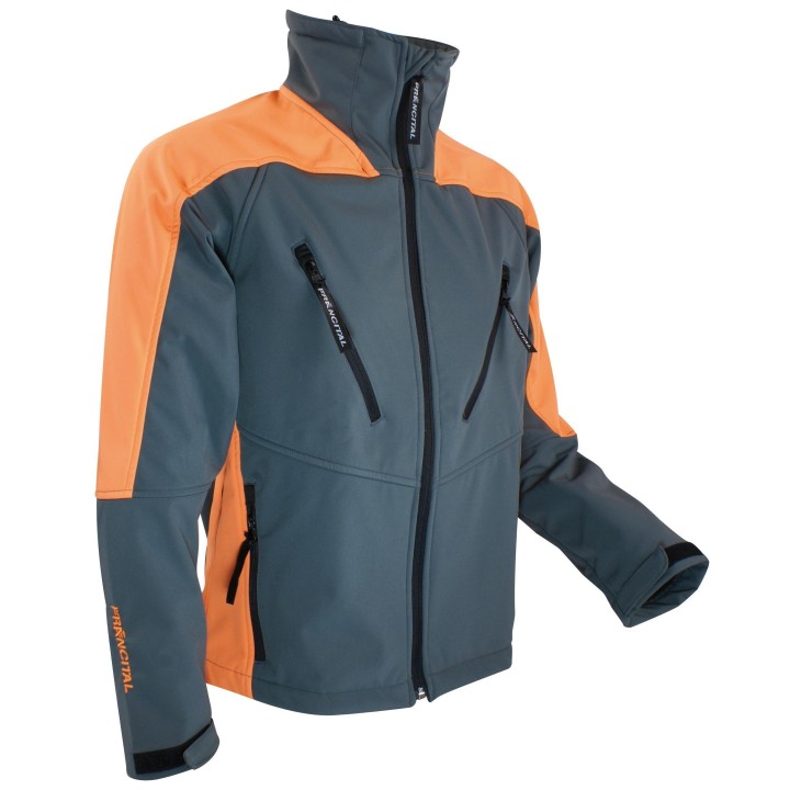 Veste softshell chasse travail extérieur KOUVOLA FRANCITAL vert orange