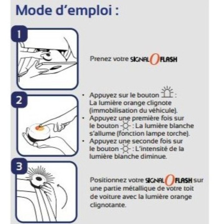 Balise à leds dispositif SIGNALOFLASH lumineux d'urgence notice