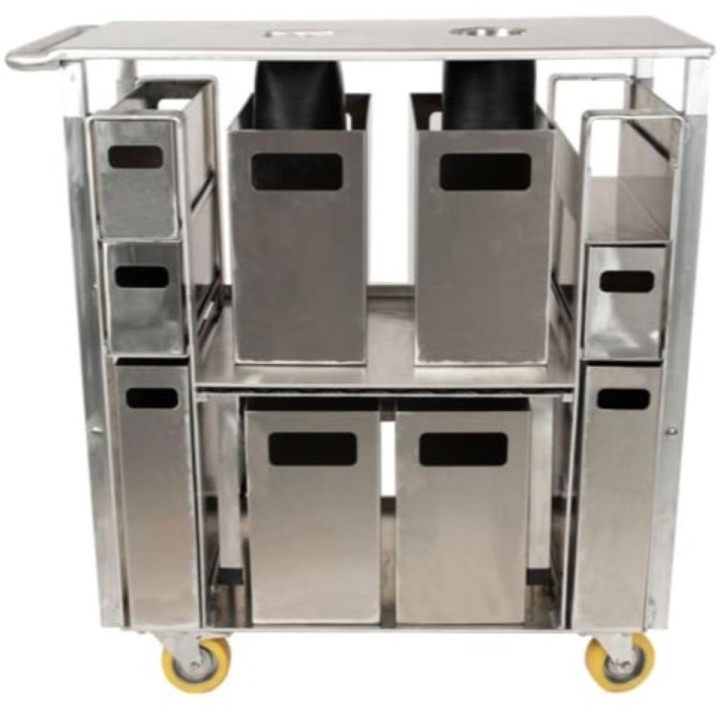 Chariot de travail ergonomique JASMIN pépinière agro-alimentaire réglable en hauteur