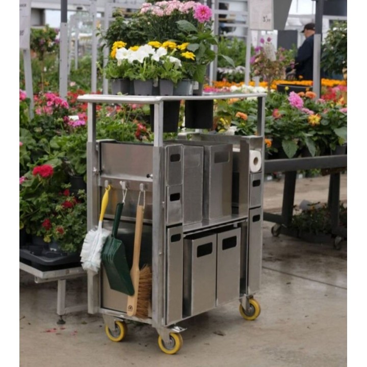 Chariot de travail ergonomique JASMIN pépinière agro-alimentaire jardinerie