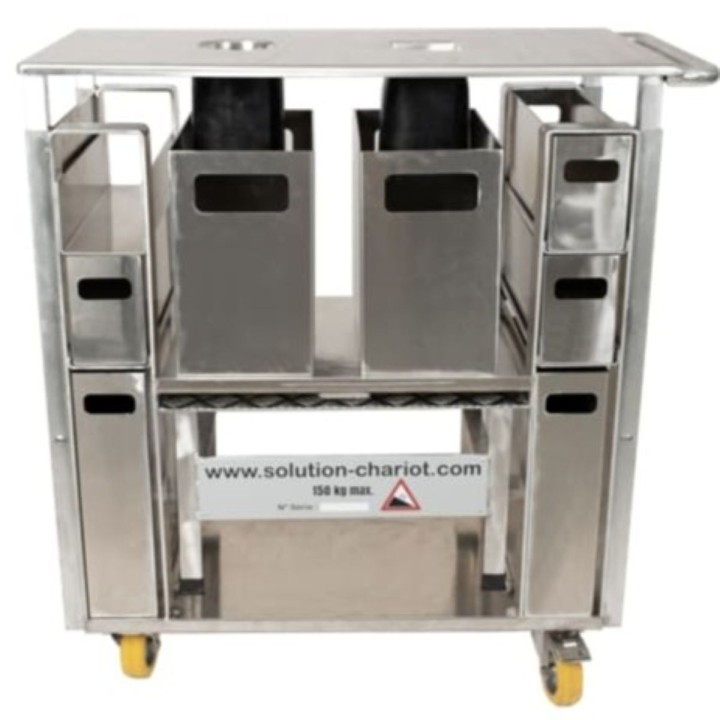 Chariot JASMIN avec deux poubelles