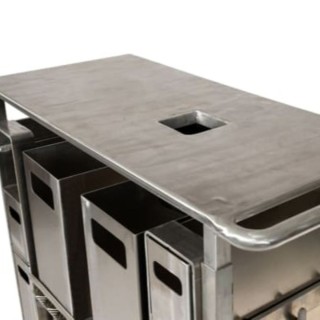 orifice aluminium et collerette caoutchouc pour chariots de Travail Jasmin