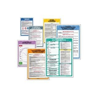 Affichage obligatoire en entreprise composé de 4 fiches