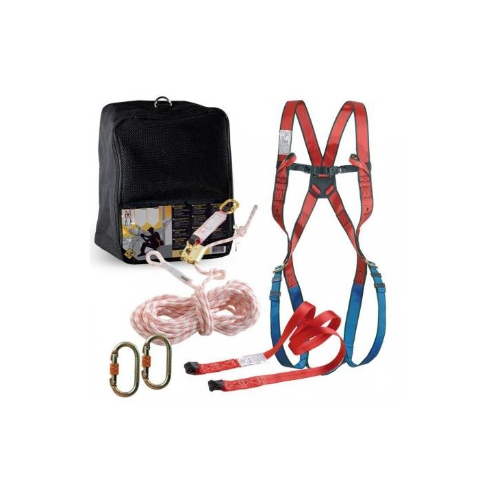 Kit harnais corde 10 m anti chute toiture économique