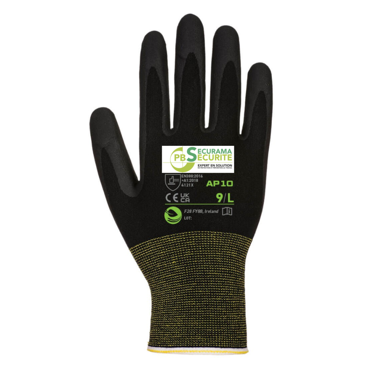 Gants de travail super confort mousse de nitrile bambou PB SECURITE