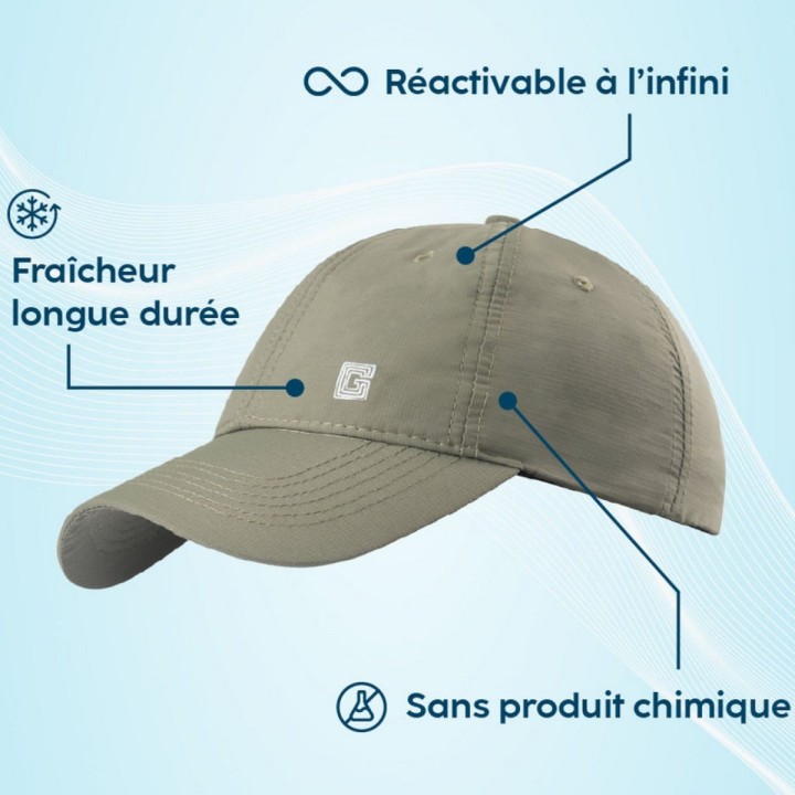 Caractéristique Casquette Rafraîchissante G‑Heat CP06 Marine – Confort et Fraîcheur au Travail