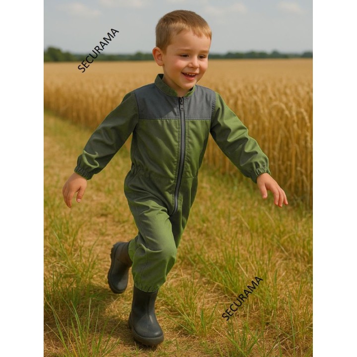 Combinaison agricole 2 zip enfant junior bicolore ZEPHYR LMA