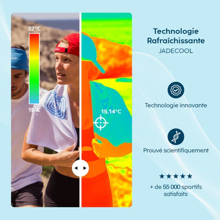 Serviette G-Heat rafraîchissante 100×30 cm – Idéale par forte chaleur