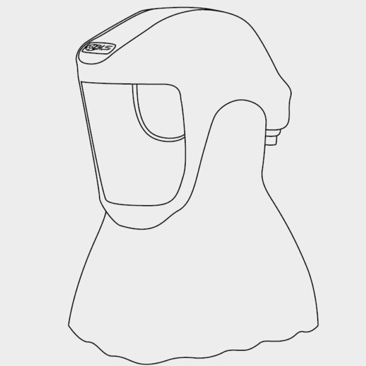 Cagoule longue couvrant les épaules pour BLS 2700 NEXT et 2800 ATEX