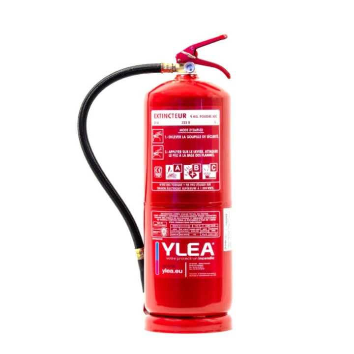 Extincteur poudre 9 kg pression permanente YLEA
