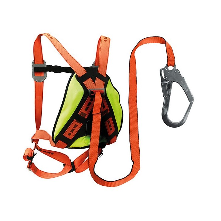 Kit antichute harnais longe mousqueton et sac de transport