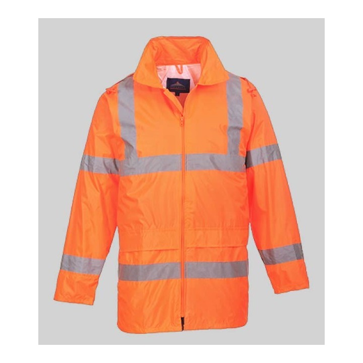 manteau veste de pluie haute visibilité orange